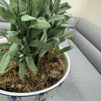 Ceramic Pot with Faux Lavender