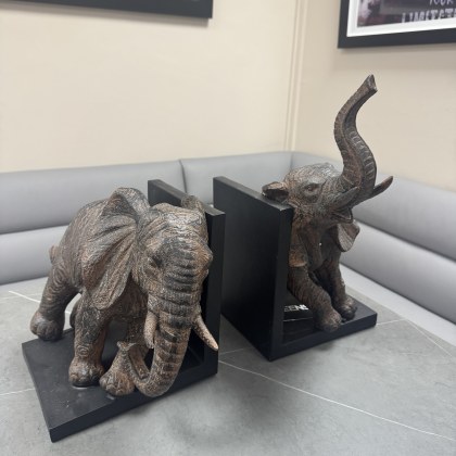 XL Set of 2 Bookends - Elephants XL Set of 2 Bookends - Elephants