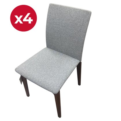 Skovby - SM63 - Set of 4 Walnut and Fabric Chairs