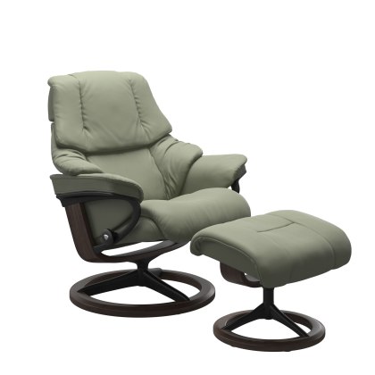 Black Friday Stressless Reno - Chair & Stool with Signature Base Black Friday Stressless Reno - Chair & Stool with Signature Base