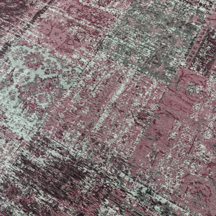 Amalfi - Patchwork Raspberry Rug