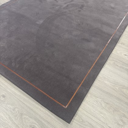 Louis De Poortere - Carved Grey with Leather Luxury Rug Louis De Poortere - Carved Grey with Leather Luxury Rug