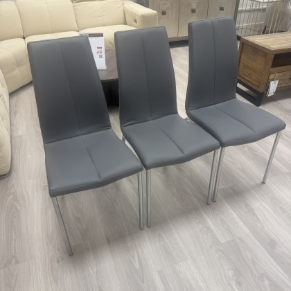 Alibi - Set of 3 Grey Dining Chairs Alibi - Set of 3 Grey Dining Chairs