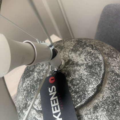 Aged Round Table Lamp - Solid Concrete - Broken Aged Round Table Lamp - Solid Concrete - Broken