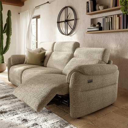 Natuzzi Editions - Houston - 155 - 3 Seater Sofa With 2 Electric Motion