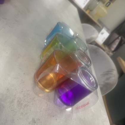 Rainbow Tumblers - Set of 6 Coloured Glasses Rainbow Tumblers - Set of 6 Coloured Glasses