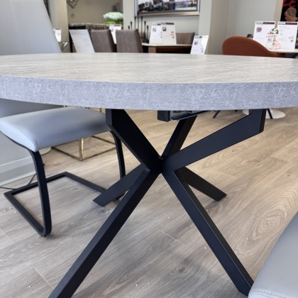 Milano Round Extending Table - Light Grey