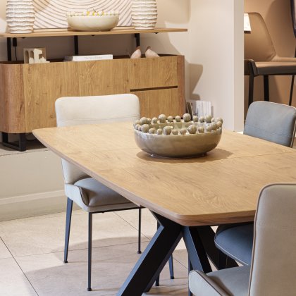 Smart® - Curved Extending Table - Rustic Oak Smart® - Curved Extending Table - Rustic Oak