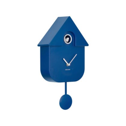 Wall Clock Modern Cuckoo - Cobalt Blue Wall Clock Modern Cuckoo - Cobalt Blue