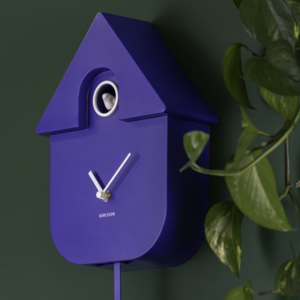 Wall Clock Modern Cuckoo - Cobalt Blue Wall Clock Modern Cuckoo - Cobalt Blue