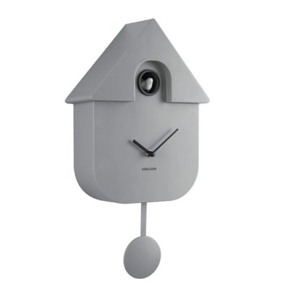 Wall Clock Modern Cuckoo - Mouse Grey Wall Clock Modern Cuckoo - Mouse Grey