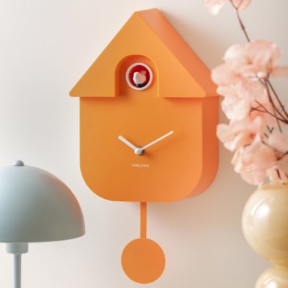 Wall Clock Modern Cuckoo - Orange Wall Clock Modern Cuckoo - Orange