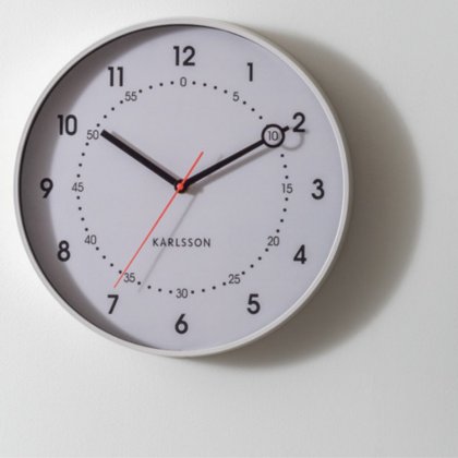 Wall Clock Fresco - Warm Grey Wall Clock Fresco - Warm Grey