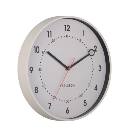 Wall Clock Fresco - Warm Grey Wall Clock Fresco - Warm Grey