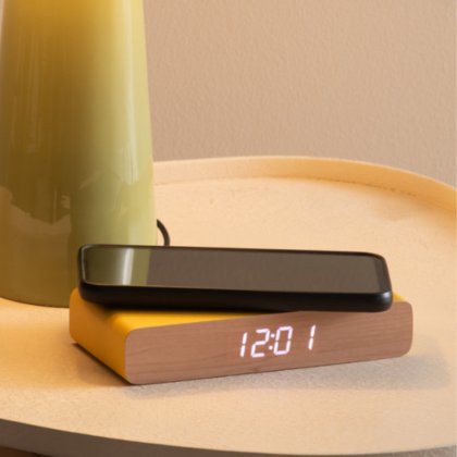 Alarm Clock Retro Flat Led - Bright Yellow Alarm Clock Retro Flat Led - Bright Yellow