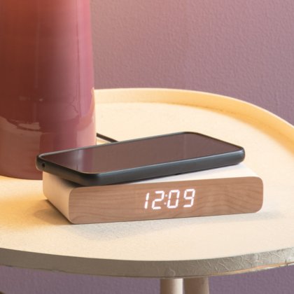 Alarm Clock Retro Flat Led - White Alarm Clock Retro Flat Led - White