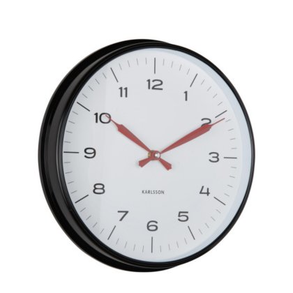 Wall Clock Modern Factory - Jungle Black with Bright Red Wall Clock Modern Factory - Jungle Black with Bright Red