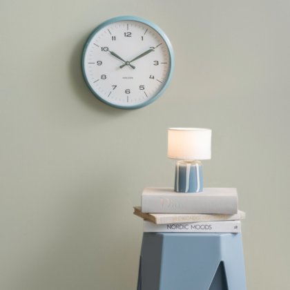 Wall Clock Modern Factory - Misty Blue with Jungle Green Wall Clock Modern Factory - Misty Blue with Jungle Green