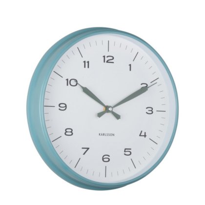 Wall Clock Modern Factory - Misty Blue with Jungle Green Wall Clock Modern Factory - Misty Blue with Jungle Green