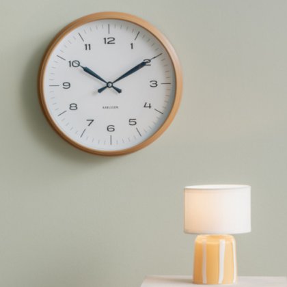 Wall Clock Modern Factory - Ochre Yellow with Dark Blue Wall Clock Modern Factory - Ochre Yellow with Dark Blue