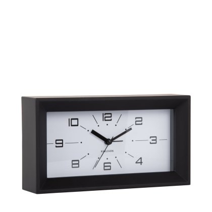Alarm Clock Lujo Rectangle - Black Alarm Clock Lujo Rectangle - Black