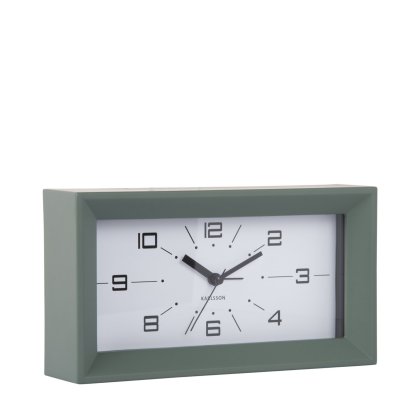 Alarm Clock Lujo Rectangle - Jungle Green