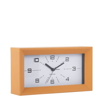 Alarm Clock Lujo Rectangle - Ochre Yellow