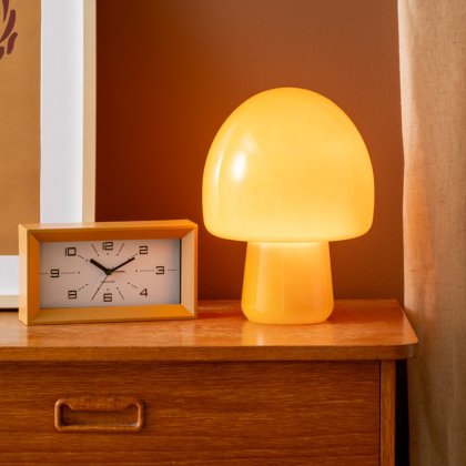 Alarm Clock Lujo Rectangle - Ochre Yellow