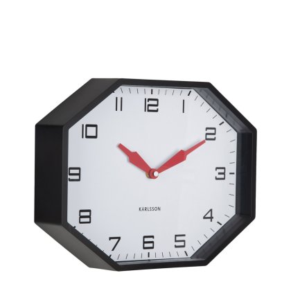 Wall Clock Modern Factory Octagon - Black Wall Clock Modern Factory Octagon - Black