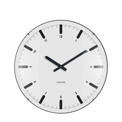Wall Clock Realista Dome - White
