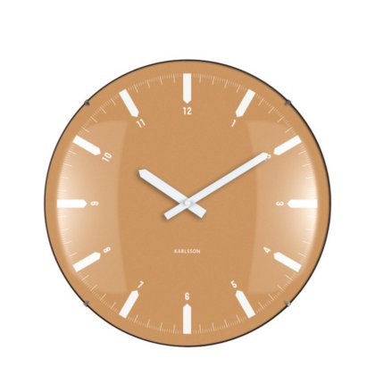 Wall Clock Realista Dome - Ochre Yellow