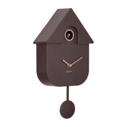 Wall Clock Modern Cuckoo Oro - Earth Brown