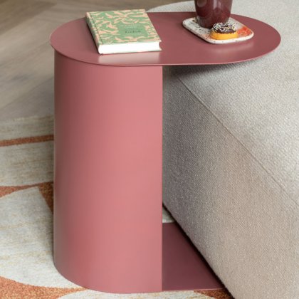 Riqueza - Set of 2 Oval Tables - Burgundy Red Riqueza - Set of 2 Oval Tables - Burgundy Red