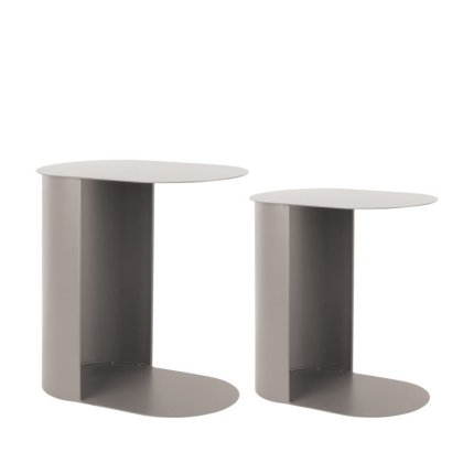 Riqueza - Set of 2 Oval Tables - Warm Grey Riqueza - Set of 2 Oval Tables - Warm Grey