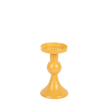 Candle Holder Funky - Small Bright Yellow Candle Holder Funky - Small Bright Yellow