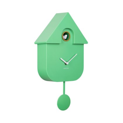 Wall Clock Modern Cuckoo - Bright Green