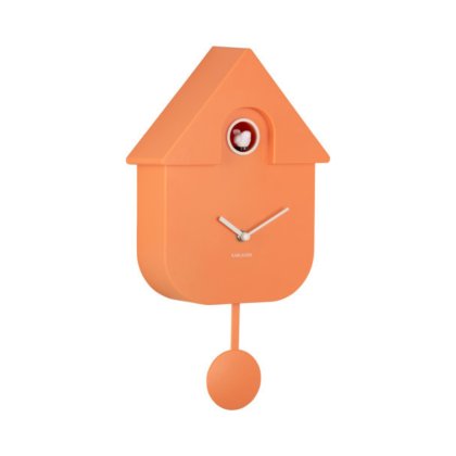 Wall Clock Modern Cuckoo - Orange