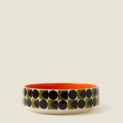 Orla Kiely - Spot Square Oval Fruit Bowl Orange