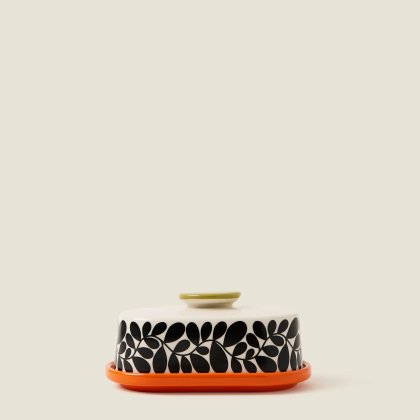 Orla Kiely - Sycamore Stripe Butter Dish Orange