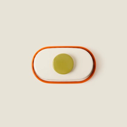 Orla Kiely - Sycamore Stripe Butter Dish Orange