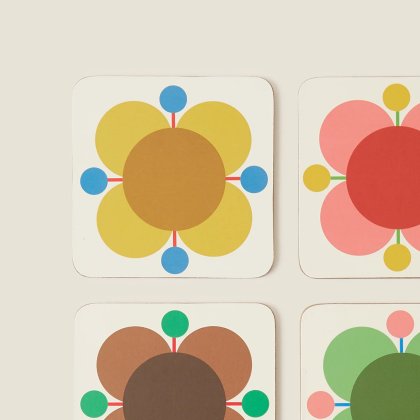 Orla Kiely - Atomic Flower Coasters x6