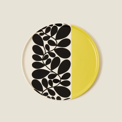 Orla Kiely - Sycamore Stripe Round Platter Yellow