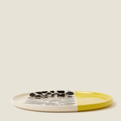 Orla Kiely - Sycamore Stripe Round Platter Yellow