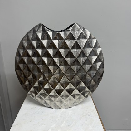 XL Hammered Metal Vase