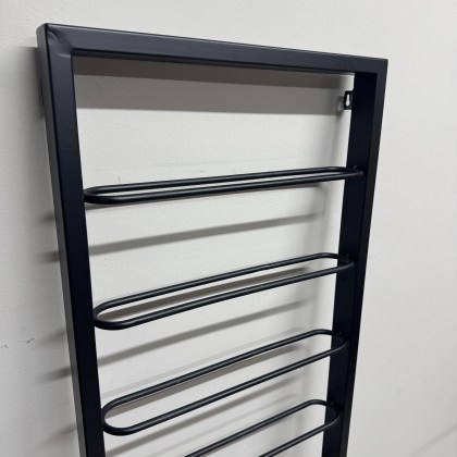 Black Metal Wine Rack - Holds 8 Bottles