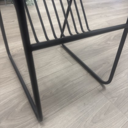 Mirrored Top Side Table with Magazine Rack - Sold as seen