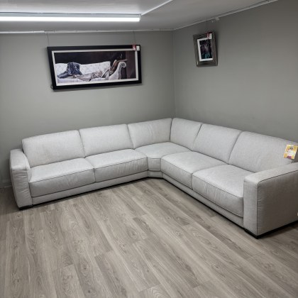 Natuzzi Editions - Boston Cornersofa in Minerva White