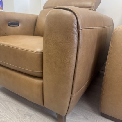 Athena - Honey Leather Recliner Armchair