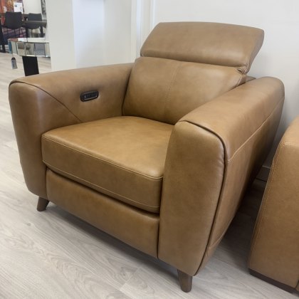 Athena - Honey Leather Recliner Armchair