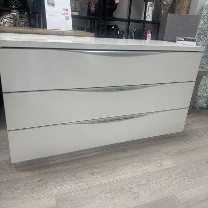 Onda - White Gloss 3 Drawer Chest